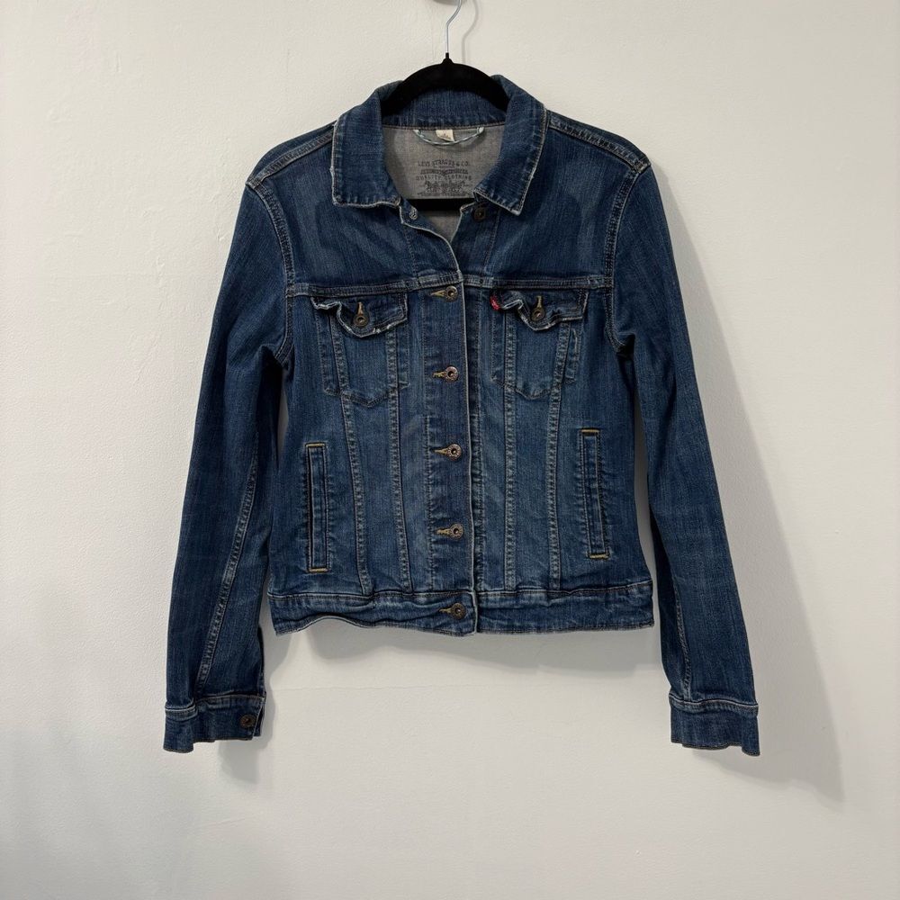 Levi's Blue Denim Button Front Jean Jacket Sz M
